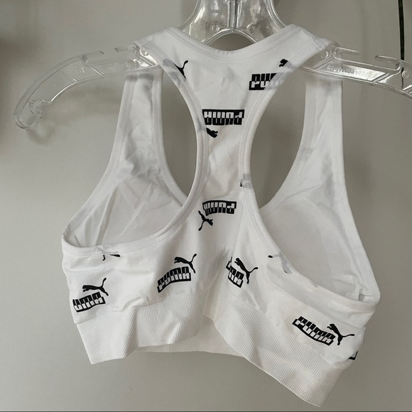 New Puma white sports bra size Medium - Picture 3 of 5